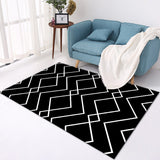 Tapis Rectangulaire Velours Cristal Motif Géométrique Multicolore – Salon & Chambre 9