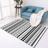 Tapis Rectangulaire Velours Cristal Motif Géométrique Multicolore – Salon & Chambre 13