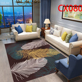 Tapis Rectangulaire Velours de Cristal Motif Géométrique – Salon & Chambre 19