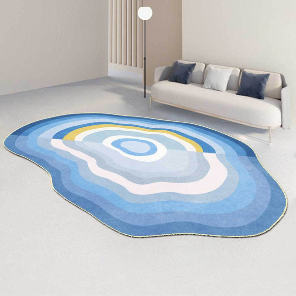 Tapis Forme Irrégulière Abstrait Dégradé – Style Nordique