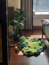 Kit DIY Tapis Mousse Naturelle Verte 3D Fait Main Décoration 3