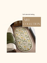 Tapis Ovale Floral Rétro Pied de Lit – Style Vintage 3