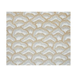 Tapis Entrée Découpable Motif Écailles Nuages Crème & Turquoise 2