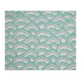Tapis Entrée Découpable Motif Écailles Nuages Crème & Turquoise 5