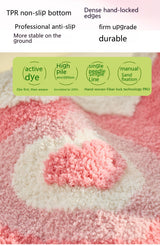 Tapis Forme Irrégulière Floqué Motif Cœurs Imbriqués – Chambre 4