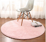 Tapis Rond Shaggy Poil Long – Fausse Fourrure Multicolore 10