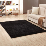 Tapis Rectangulaire Shaggy Uni Moelleux – Salon & Chambre 4