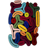 Tapis Irrégulier Graffiti Coloré Pop Art Velours Cristal Salon 5