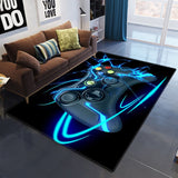 Tapis Rectangulaire Motif Manette Gaming Néon – Chambre Gamer & Salon 2