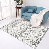 Tapis Rectangulaire Velours Cristal Motif Géométrique Multicolore – Salon & Chambre 8