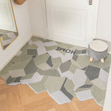 Tapis Découpable Motif Fleurs Nuages Orangés & Beige – Entrée & Salon 3