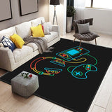 Tapis Rectangulaire Motif Manette Gaming Néon – Chambre Gamer & Salon 7