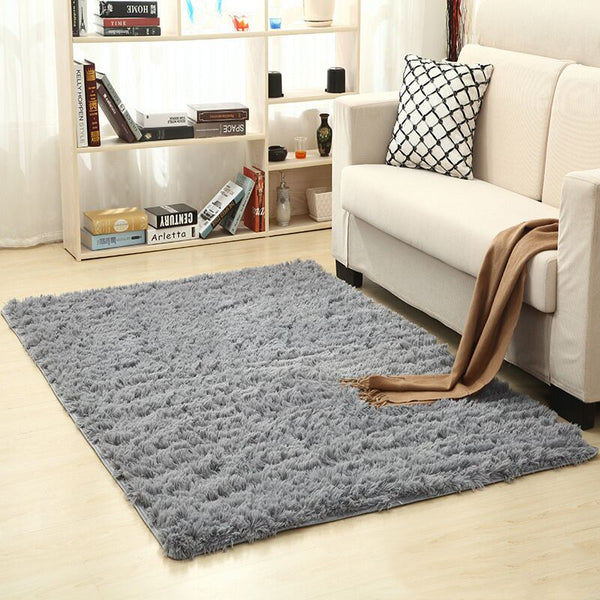 Tapis Rectangulaire Shaggy Uni Moelleux – Salon & Chambre