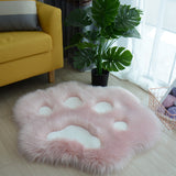 Tapis Forme Patte de Chat Peluche Chambre Enfant Kawaii 8