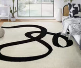 Tapis Rectangulaire Calligraphie Abstraite Façon Cachemire – Salon 2