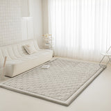 Tapis Rectangulaire Épais Anti-Chute Texture Relief – Salon & Chambre 4