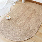 Tapis Ovale Jonc de Mer Tressé Naturel – Salon & Chambre 2