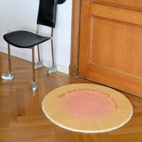 Tapis Rond Dégradé Damier – Style INS – Bleu, Jaune & Rose 3