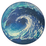Tapis Rond Abstrait Géométrique – Motifs Océan & Nature Colorés | Salon 11