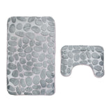Set 2 Pièces Tapis de Bain Galets Antidérapant – Salle de Bain & WC 5
