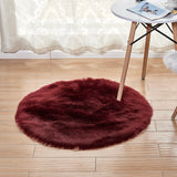 Tapis Rond Moelleux Imitation Fourrure – Plusieurs Couleurs 11