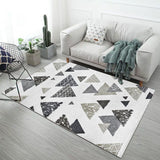 Tapis Rectangulaire Nordique Géométrique Abstrait – Salon 4