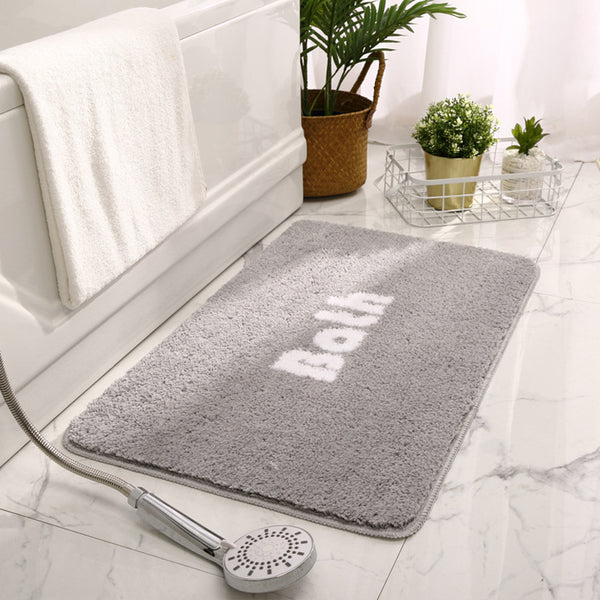 Tapis de Bain Uni Inscription BATH – Salle de Bain & Douche