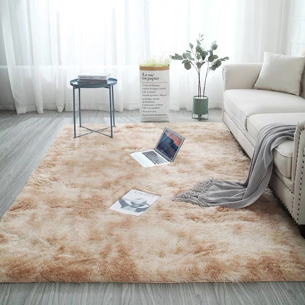 Tapis Shaggy Poil Long Caramel – Set 2 Pièces