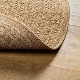 Tapis Tressé PP Naturel Intérieur Extérieur Style Jute Beige 2