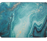 Tapis Salon Luxe Impression Peinture Abstraite Bleu Océan & Or – Grand Format 10