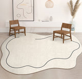 Tapis Forme Nuage Irrégulière Cachemire Crème – Salon & Chambre 2