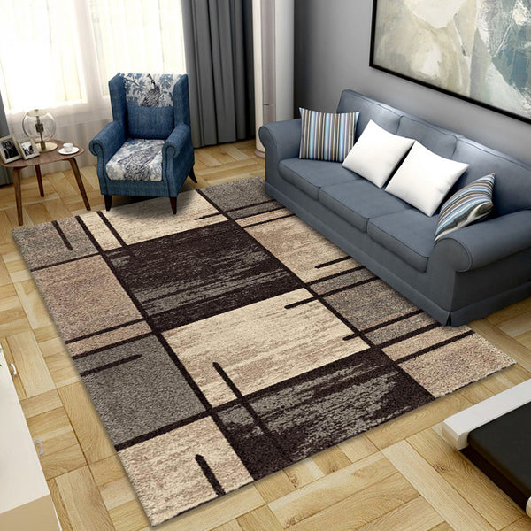 Tapis Rectangulaire Velours Cristal Géométrique – Salon