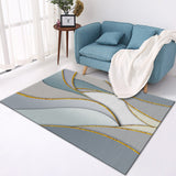 Tapis Rectangulaire Velours Cristal Motif Géométrique Multicolore – Salon & Chambre 15