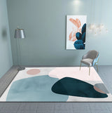 Tapis Rectangulaire Velours de Cristal Motif Géométrique – Salon & Chambre 9