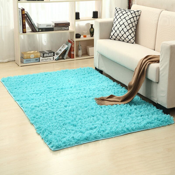 Tapis Rectangulaire Shaggy Uni Moelleux – Salon & Chambre