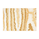 Tapis Rectangulaire Moderne Motif Vagues Dorées – Grand Salon 6