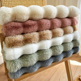 Tapis Rond Peluche Texturé Moelleux Style Crème – Salon & Chambre 2