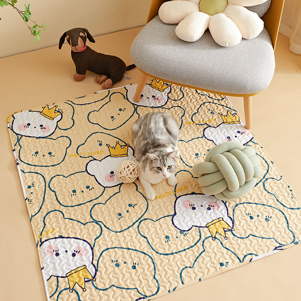 Tapis de Jeu Animaux & Enfants – Motif Cartoon Nuages & Chiots | Chambre Enfant