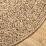 Tapis Tressé PP Naturel Intérieur Extérieur Style Jute Beige 8