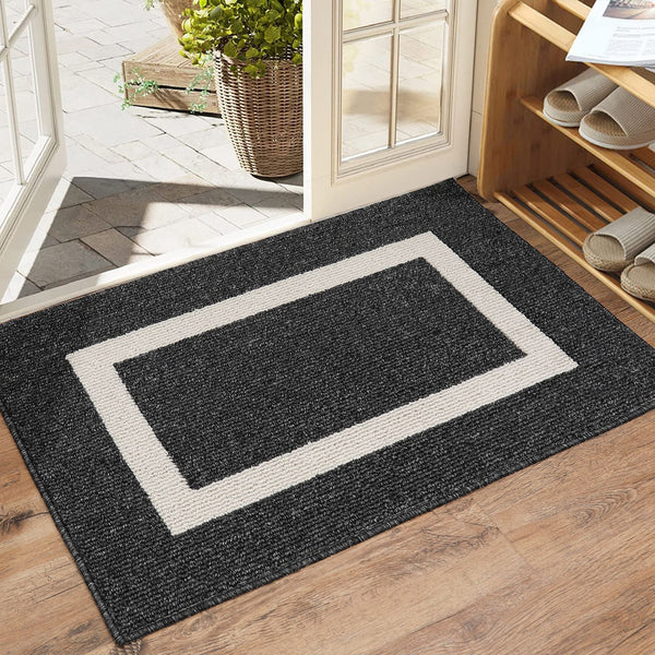 Tapis Rectangulaire Polypropylène Bordure Contrastée – Entrée & Couloir