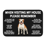 Tapis Entrée Humour Règles de la Maison Chien Imprimé TPE 22