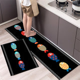 Set 2 Tapis de Cuisine Imprimé Planètes et Espace – Fond Nuit 7