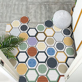 Tapis PVC Géométrique Découpable – Éventails et Hexagones 8