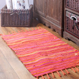Tapis Runner Tressé Rayures Colorées – Entrée & Couloir 6