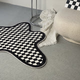 Tapis Forme Étoile Motif Damier Noir & Blanc – Chambre & Salon 2
