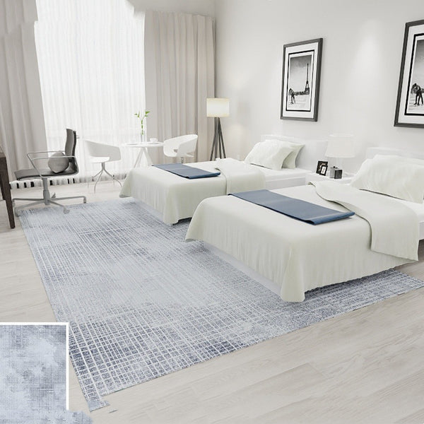 Tapis Hôtel Luxe – Style Chinois Contemporain Bleu & Beige | Salon Hall