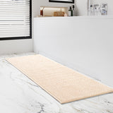 Tapis de Bain Chenille Uni Rayé Antidérapant – Gris, Bleu, Beige 1