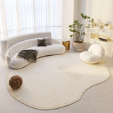 Tapis Forme Irrégulière Velours Bouclé Doux – Chambre & Salon 9