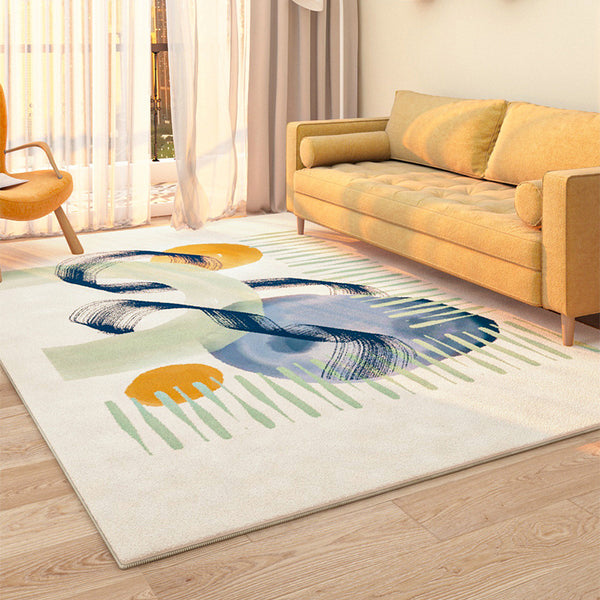 Tapis Rectangulaire Abstrait Coloré – Formes Géométriques Pop | Salon Chambre