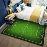 Tapis Rectangulaire Terrain de Football Imprimé – Chambre Enfant 7